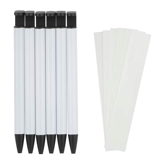 12 Packs: 6 ct. (72 total) Sublimation Pen Blanks with Sleeves by Make Market®